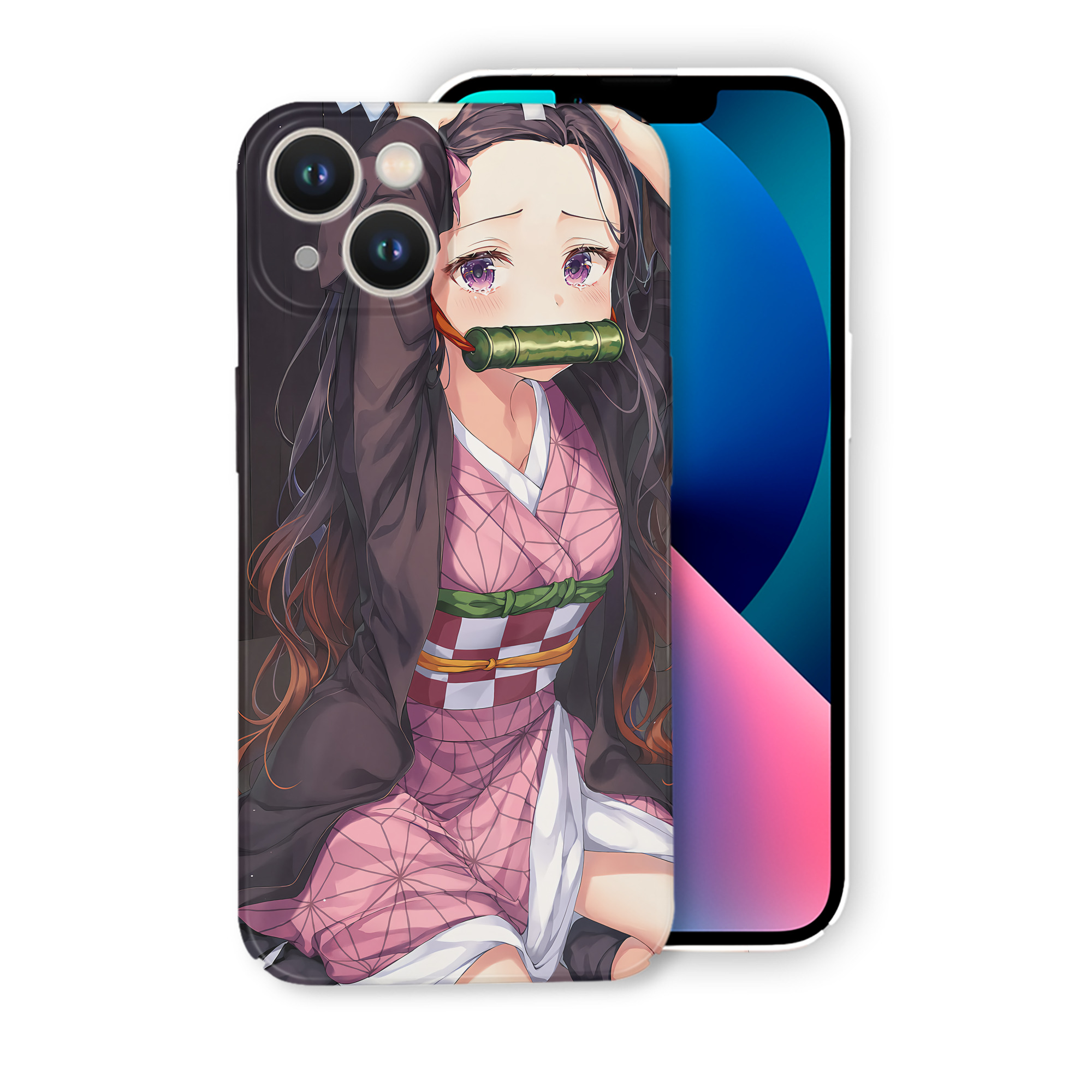 （画像用） 鬼滅の刃（きめつのやいば）竈門 禰󠄀豆子／かまど ねずこ Kamado Nezuko 【iPhone 14シリーズ対応】ハードケース
